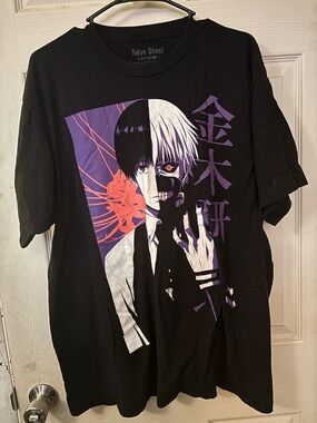 Tokyo Ghoul Kaneki Split-Image Graphic Tee - Black